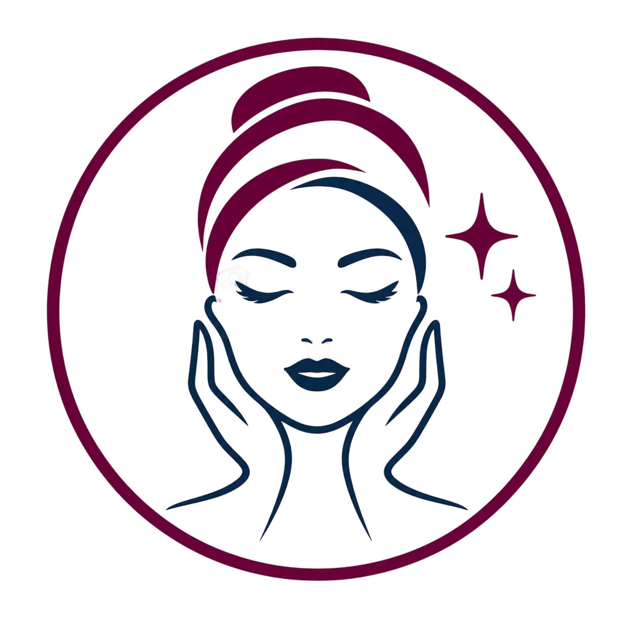 Emblema de cuidado facial spa